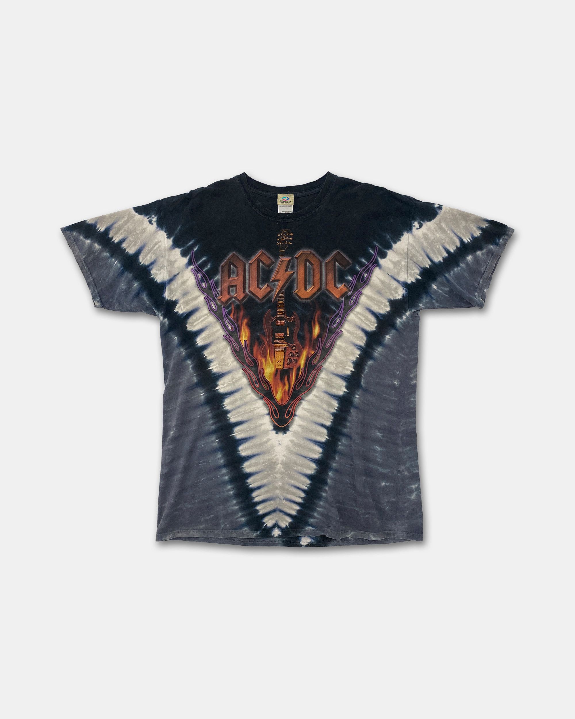 AC/DC 2000s Hells Bells Tie Dye Band T-Shirt Size US XL / EU 56 / 4 - 1 Thumbnail