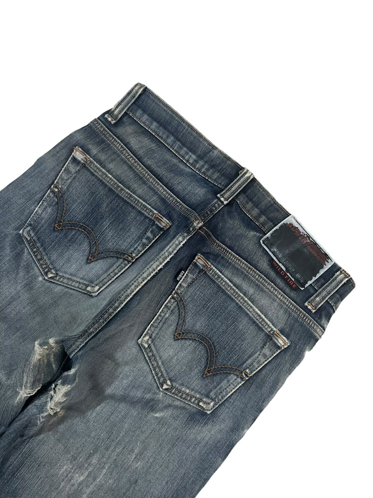 Edwin Vintage Edwin 503 Wildfire Rusty Fade Wash Distressed Jeans Size US 30 / EU 46 - 9 Thumbnail