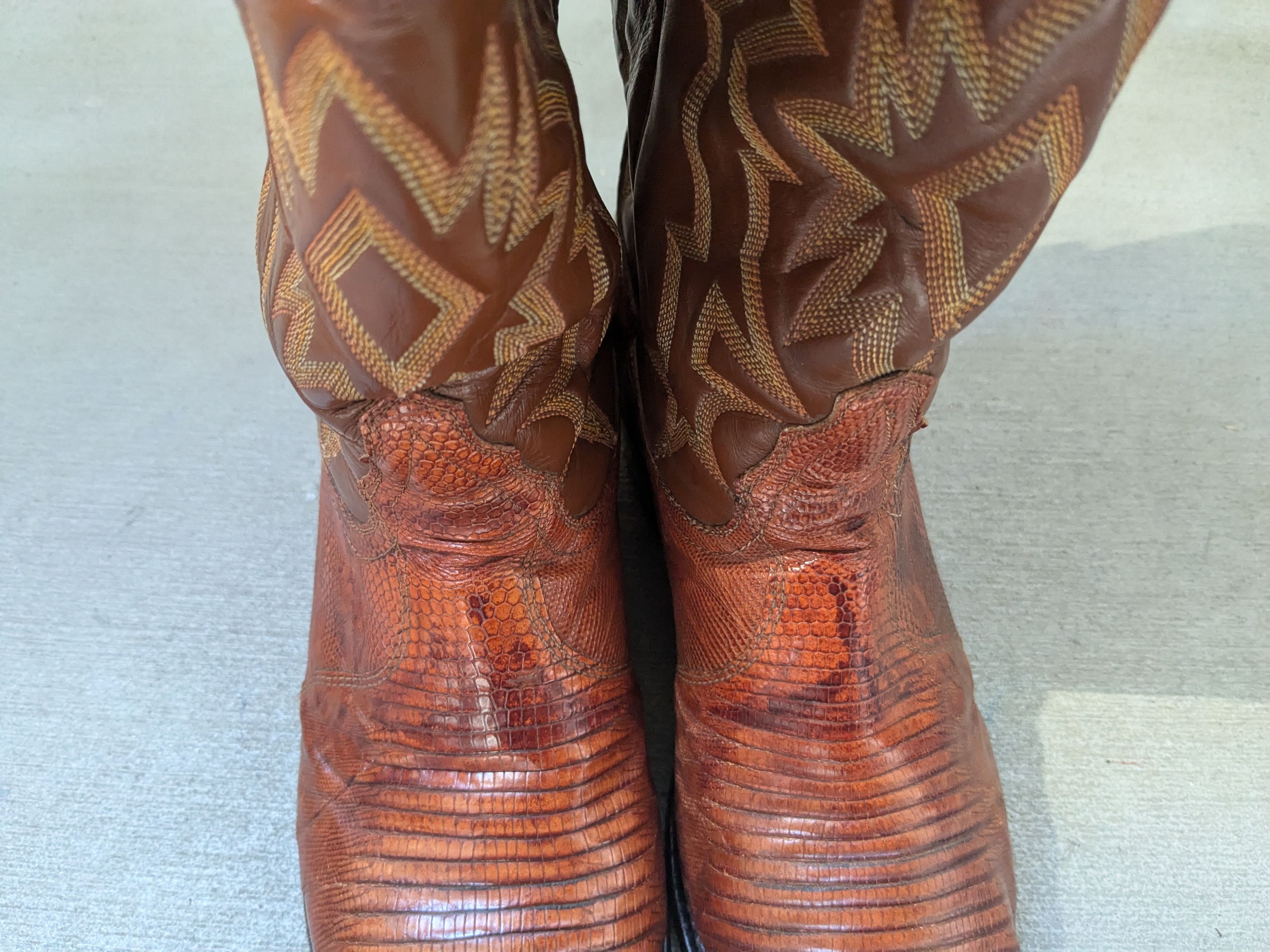 Tony Lama Tony Lama Cowboy Boots Lizard Brown 9.5 D Botas USA Size US 9.5 / EU 42-43 - 5 Thumbnail