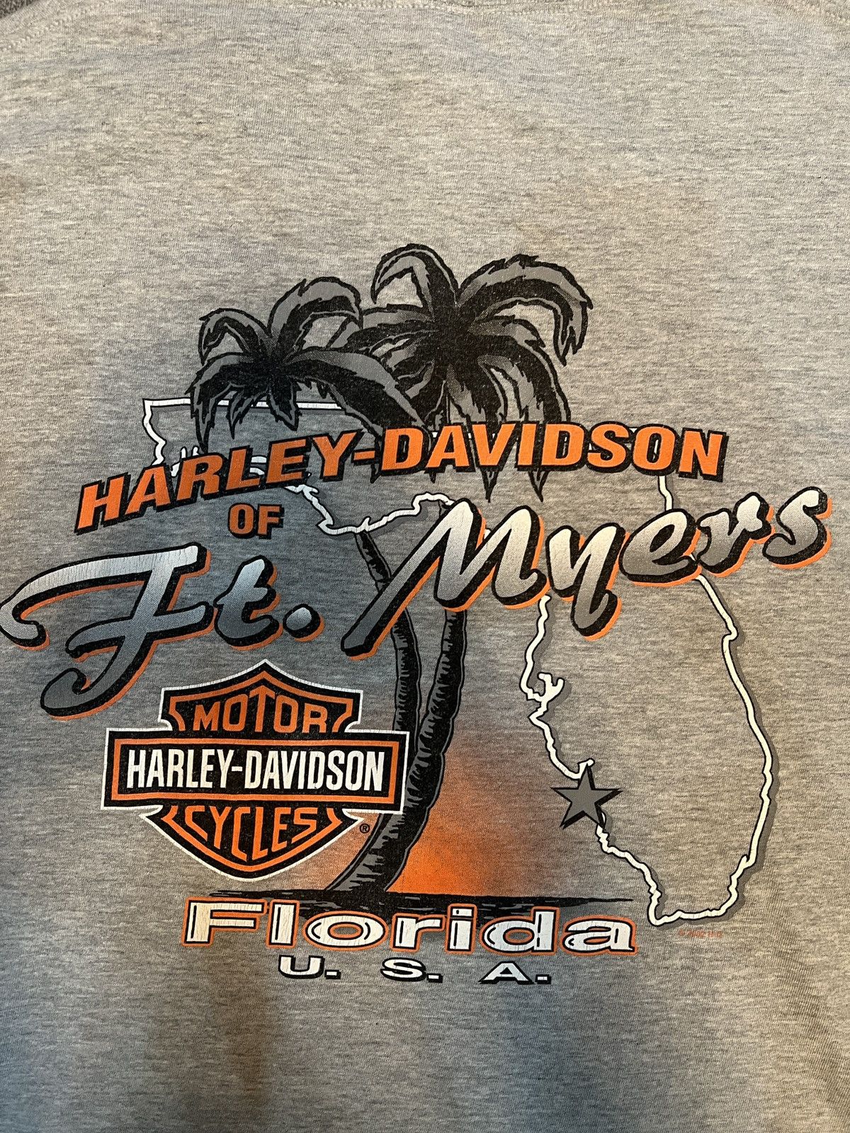 Harley Davidson Harley-Davidson “ticket to ride” Gray and Orange T-Shirt Size US L / EU 52-54 / 3 - 7 Thumbnail