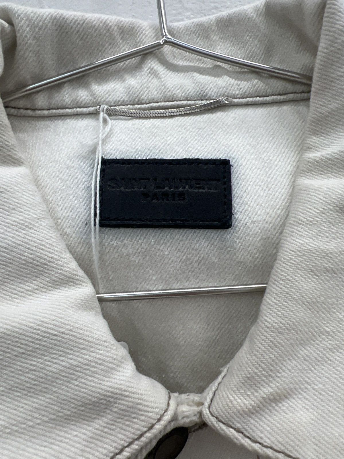 Saint Laurent Paris Saint Laurent Paris Beige Denim Jacket Size M / US 6-8 / IT 42-44 - 3 Thumbnail