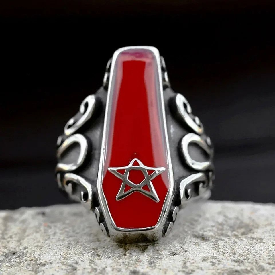 Jewelry Gothic Vintage Unique Coffin Ring Size ONE SIZE - 3 Thumbnail