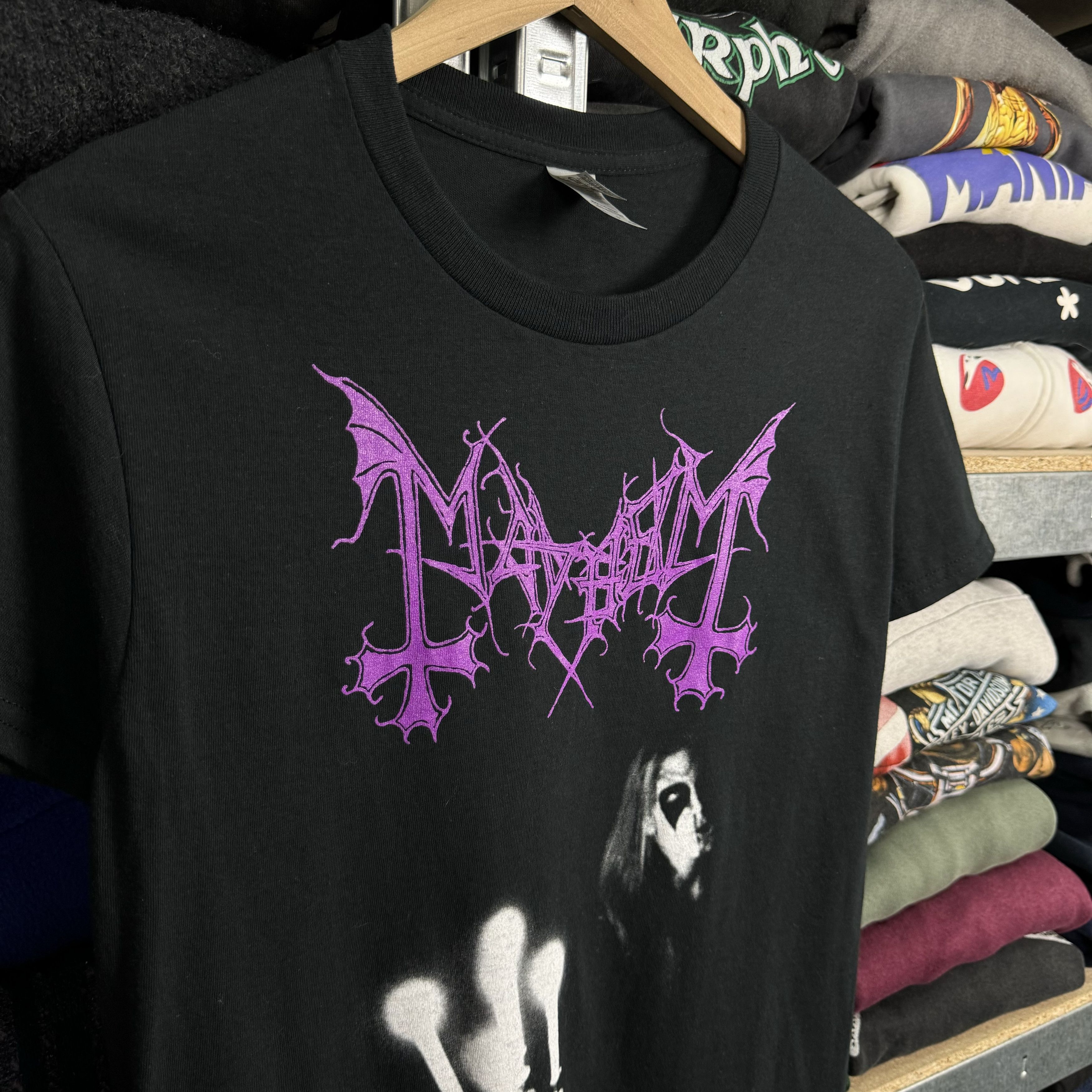 Band Tees VINTAGE MAYHEM LIVE IN LEIPZIG ALBUM BAND T-SHIRT TEE S Size US S / EU 44-46 / 1 - 2 Thumbnail