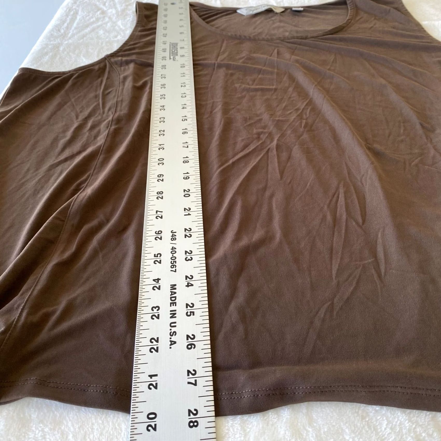 Avenue Avenue Womens Tank Top Size 30/32 Brown Sleeveless Scoop Neck Stretch Size 4XL / US 24-26 - 7 Thumbnail