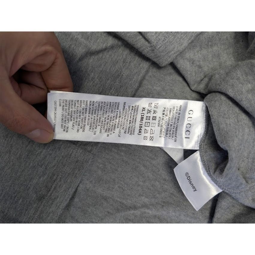 Disney × Gucci o1rshd1 Oversized Mickey Mouse Logo T-Shirt in Grey Size US XL / EU 56 / 4 - 18 Thumbnail