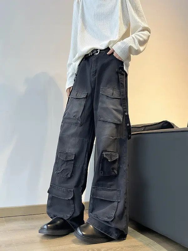Japanese Brand Retro loose straight hip hop pocket jeans Size US 32 / EU 48 - 2 Thumbnail