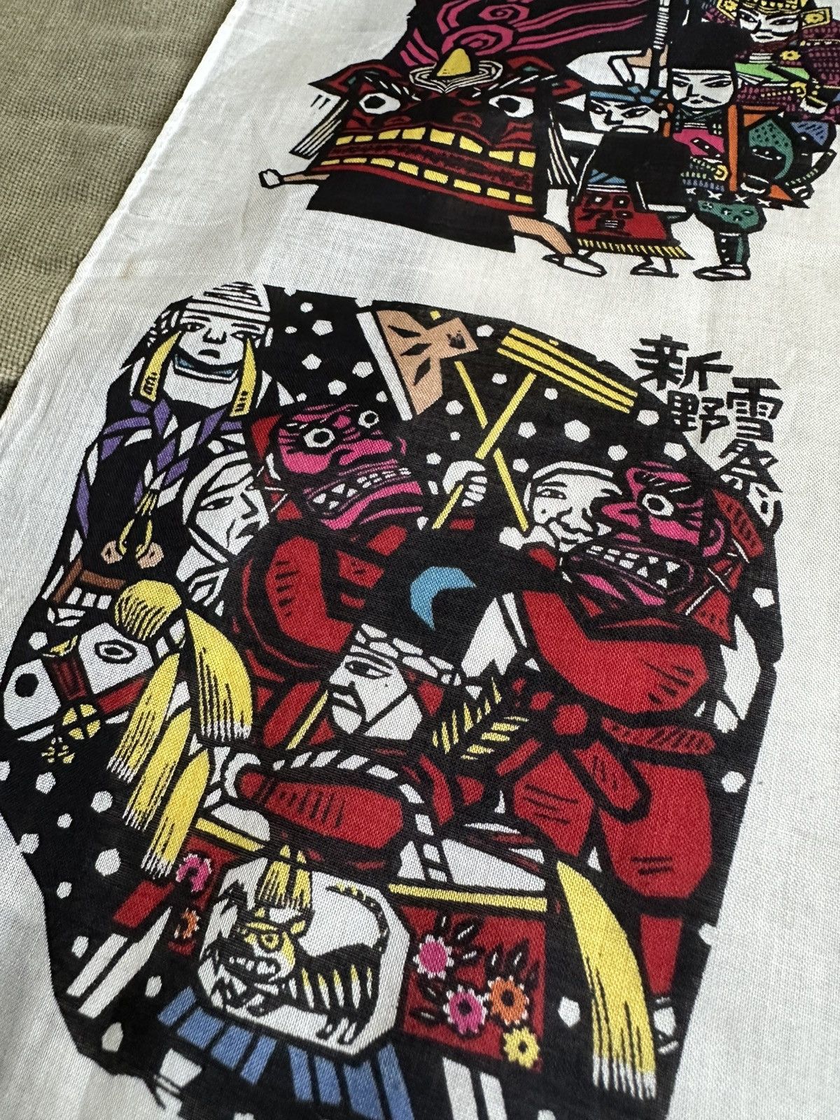 Vintage Vintage Japanese Art Handkerchief/ Neckerchief/ Bandana Size ONE SIZE - 6 Thumbnail