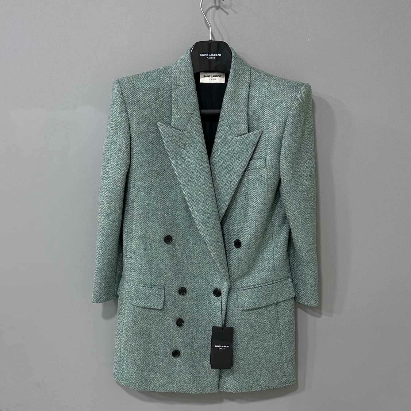 Saint Laurent Paris Saint Laurent Paris Formal Green Jacket XS Women Size XS / US 0-2 / IT 36-38 - 1 Thumbnail