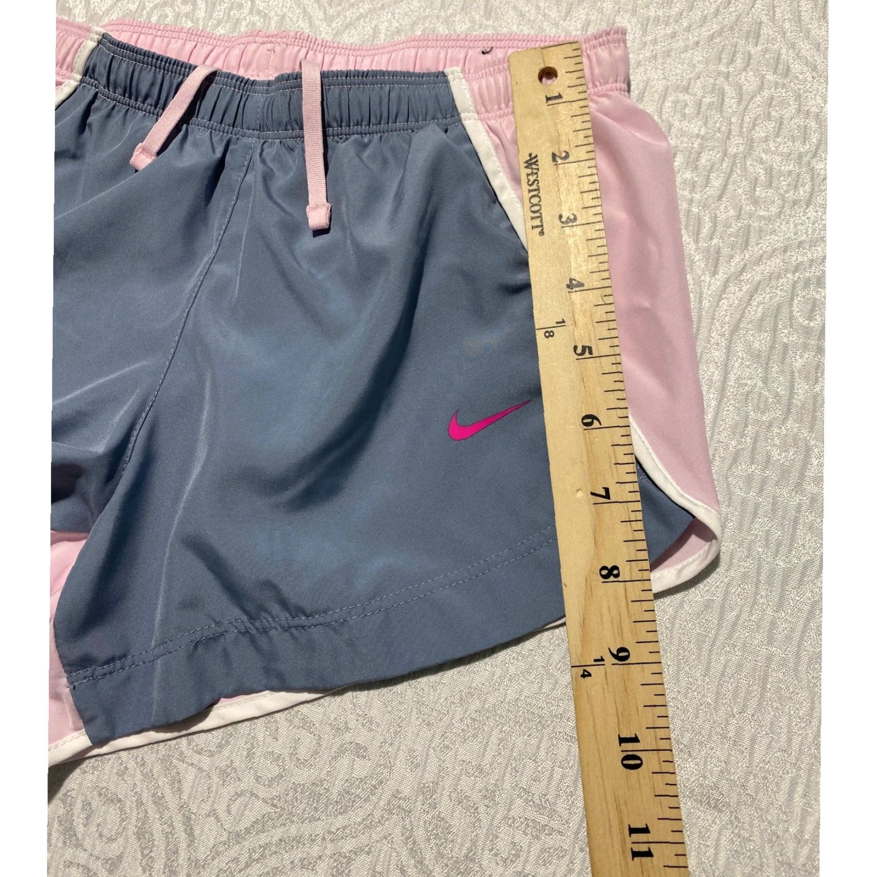 Nike Nike Dri-FIT Tempo Running Shorts Womens M Lined Inner Brief Pink Colorblock Athletic Summer Size 32" / US 10 / IT 46 - 7 Thumbnail