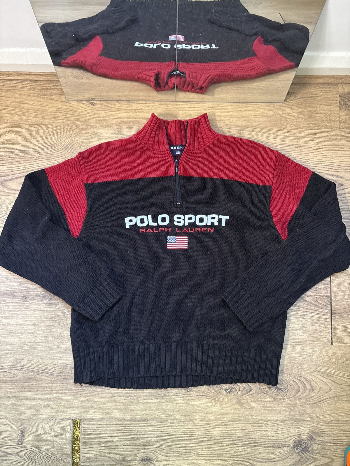 Polo Ralph Lauren Polo Ralph Lauren Red Chunky Knit Sweater - Size L Size US L / EU 52-54 / 3 - 1 Thumbnail