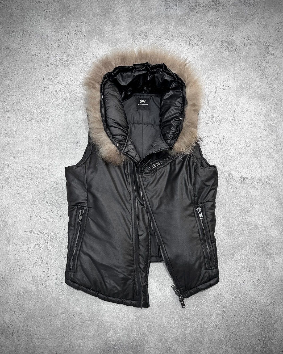 BUFFALO BOBS Buffalo Bobs Asymmetric Fur Neck Puffer Vest Size US S / EU 44-46 / 1 - 5 Thumbnail