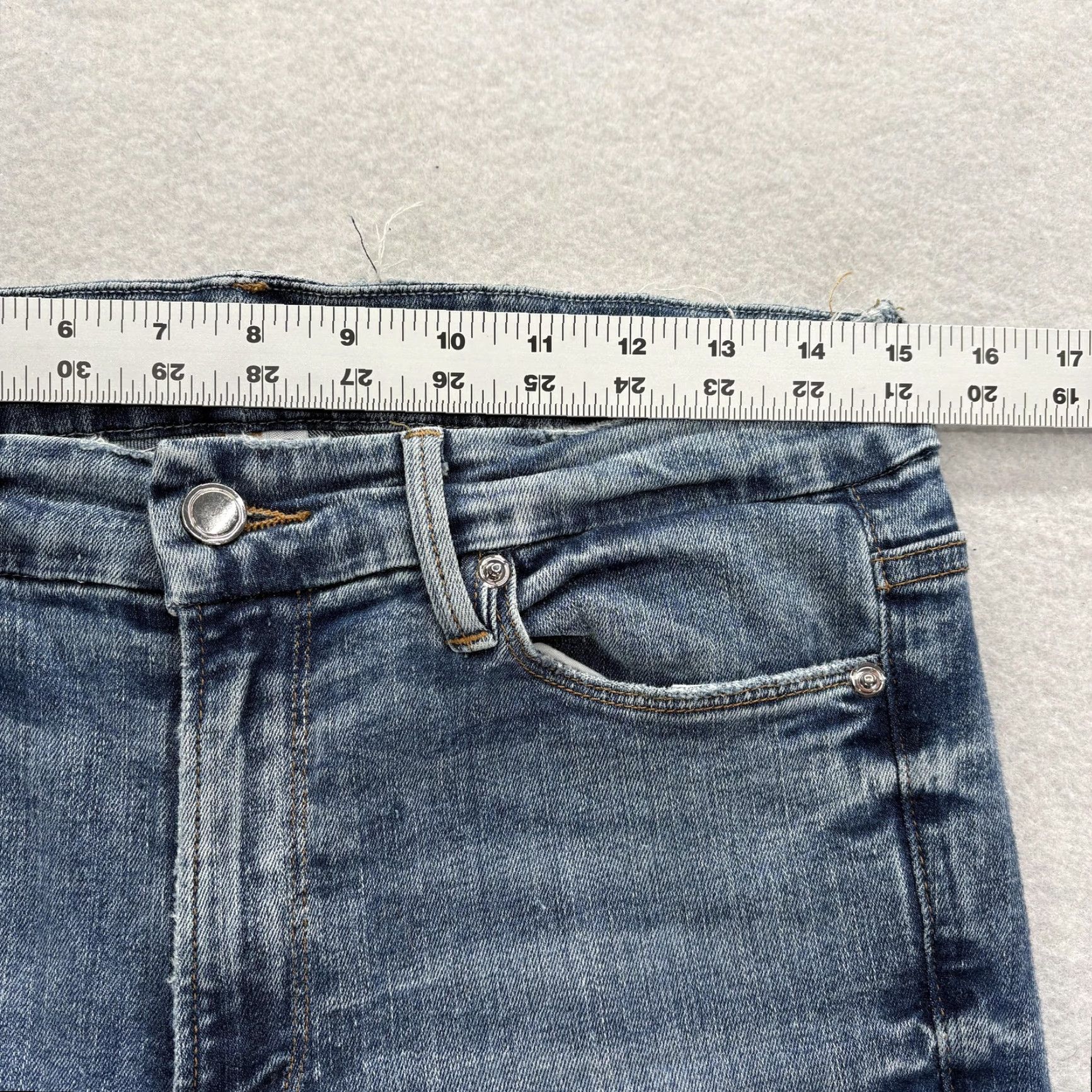 Good American Good American Jeans Womens 10/30 Distressed Ankle Skinny Medium Blue Jeans Size 32" / US 10 / IT 46 - 7 Thumbnail