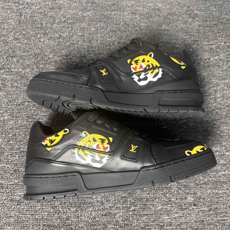 Louis Vuitton Nigo x Louis Vuitton Black Casual Sneakers -2508 Size US 8.5 / IT 38.5 - 7 Thumbnail