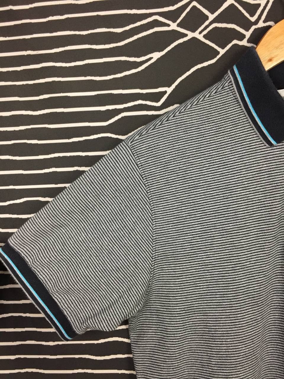 Japanese Brand × Uniqlo Uniqlo Casual Essential Striped Twin Tipped Polo Tee Size US M / EU 48-50 / 2 - 4 Thumbnail