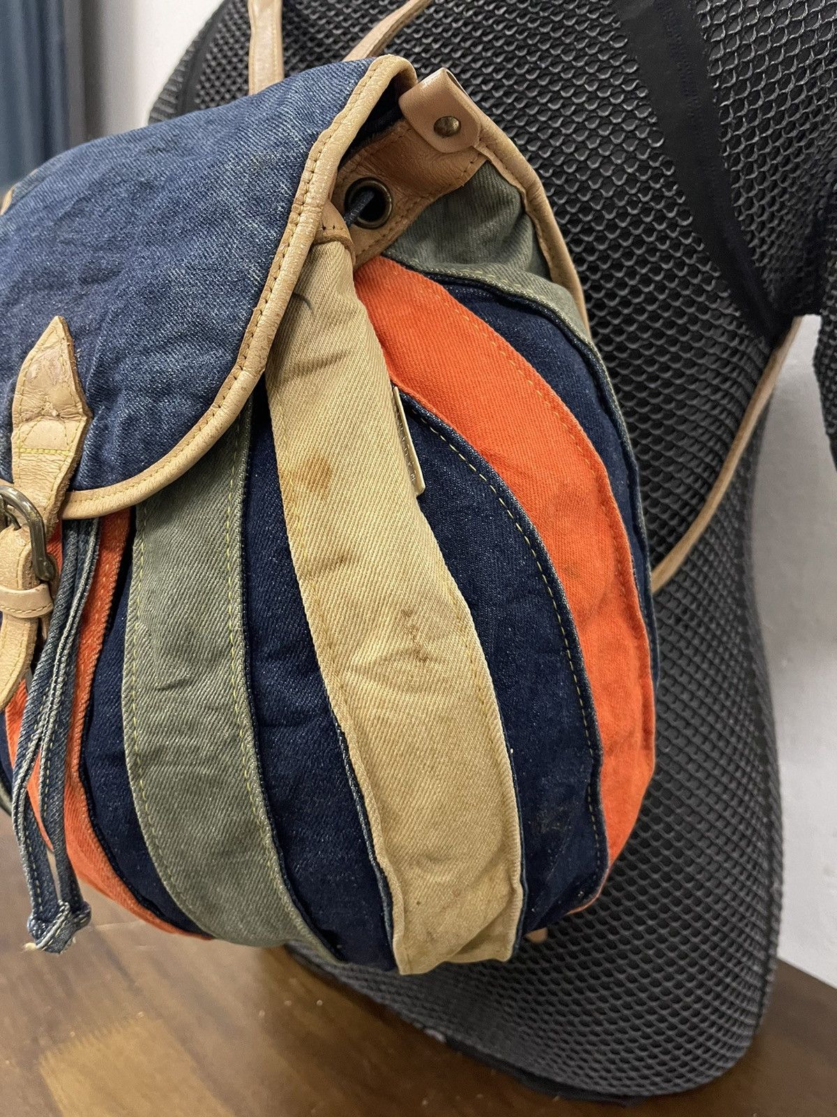 Japanese Brand × Vintage Japan denim Pumpkin Rucksack Bag Size ONE SIZE - 5 Thumbnail