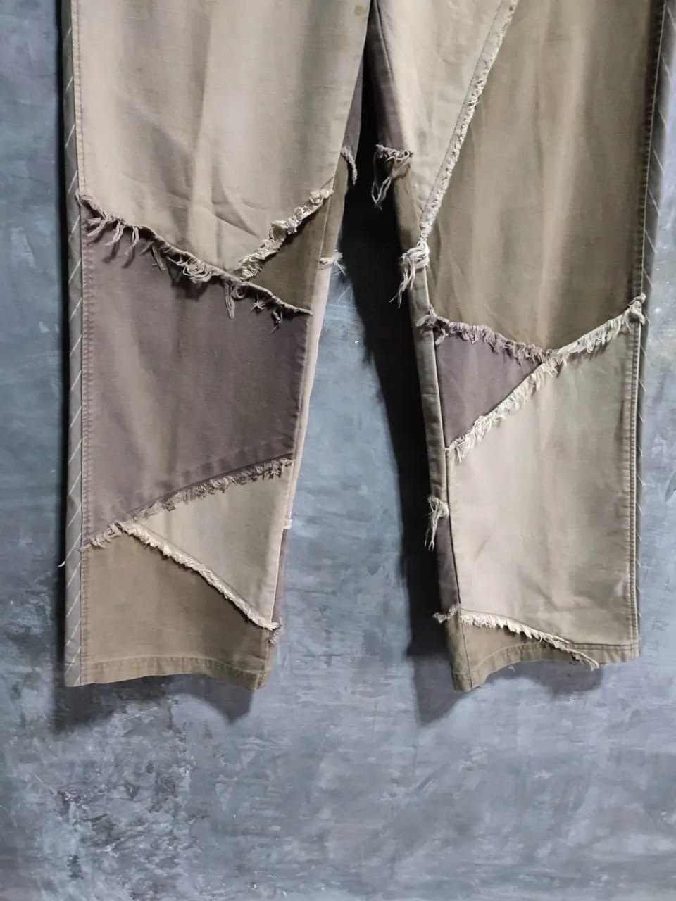 Japanese Brand Progresive Tasso Frayed Patchwork Pants Size US 32 / EU 48 - 3 Thumbnail