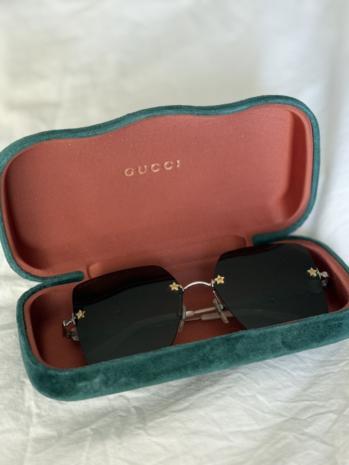 Gucci GG0644S Rimless Star Sunglasses