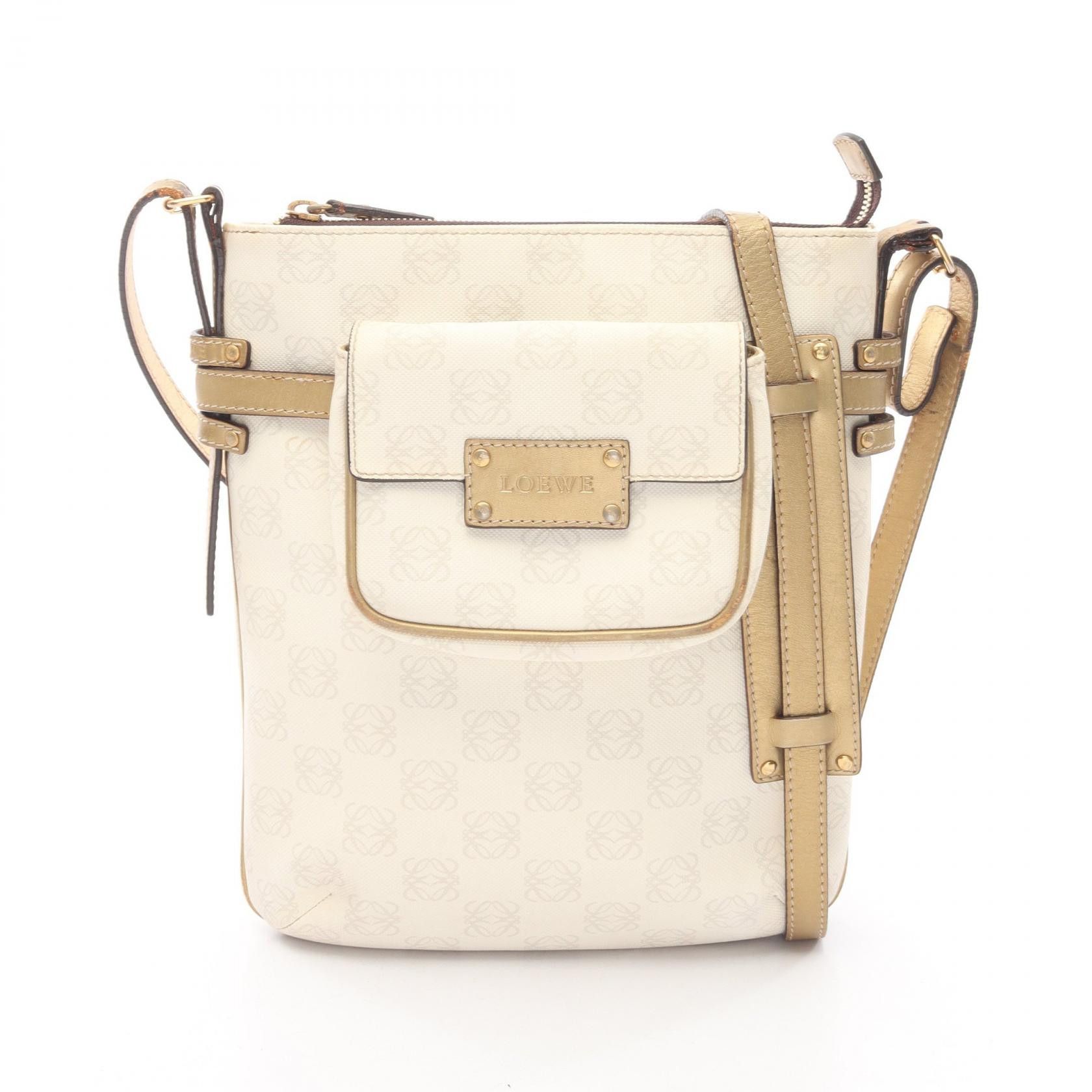 Loewe Loewe Loewe Repeat Anagram Coated Canvas Shoulder Bag Plastic / Synthetic Shoulder Bag DUTY FREE for USA Size ONE SIZE - 1 Thumbnail