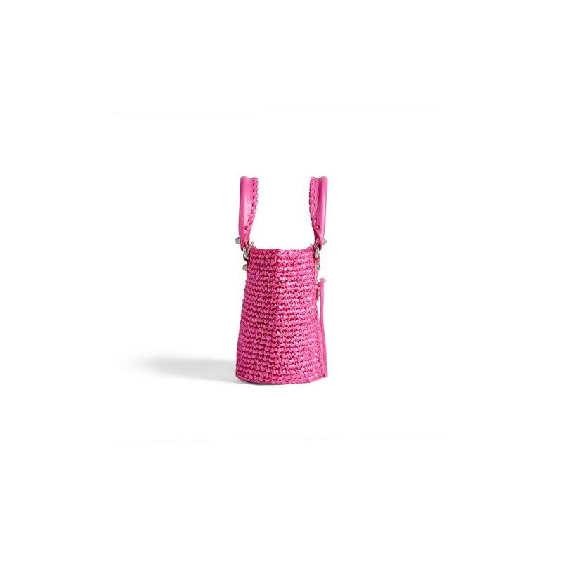 Balenciaga o1tr1nto0526 Size: OS / Le Cagole Small Panier Bag in Pink Size ONE SIZE - 3 Thumbnail
