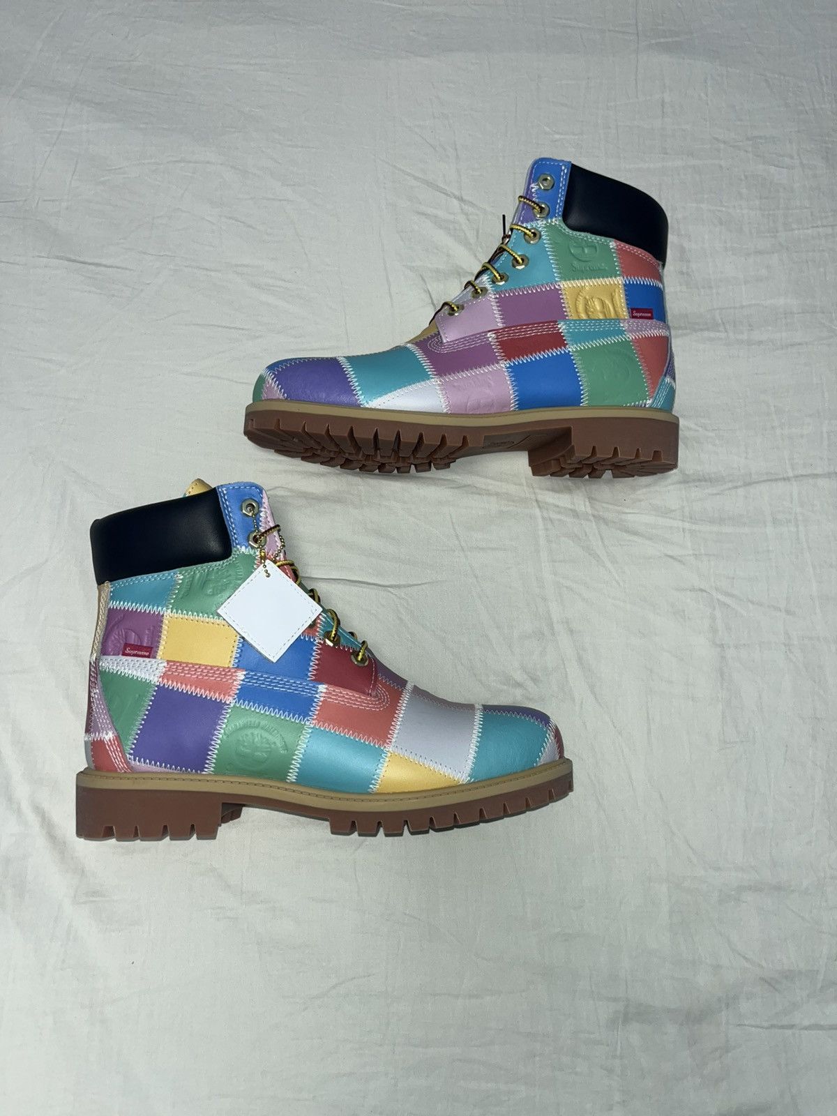 Supreme × Timberland Timberland X Supreme FW25 Multicolor Patchwork Boots Size US 9.5 / EU 42-43 - 2 Thumbnail