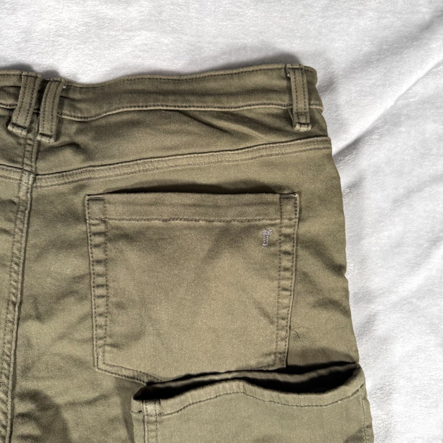 Olive The Perfect Jean NYC Jeans Slim 38x34 Mens Olive Green Stretch Canvas 5-Pocket Logo Button Zip Modern City Urban Size US 38 / EU 54 - 7 Thumbnail