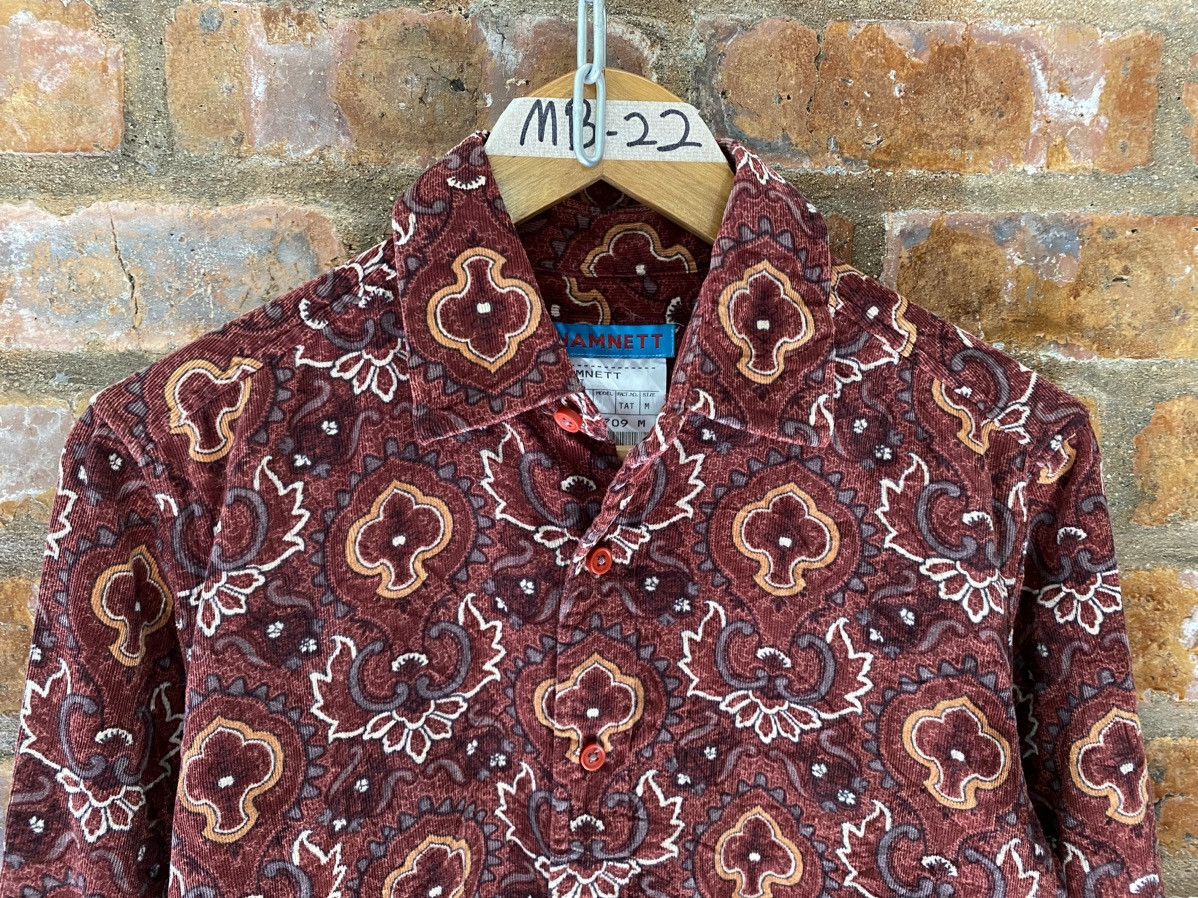 Katharine Hamnett London 2000s Tribal Paisley velour shirt Size US S / EU 44-46 / 1 - 3 Thumbnail