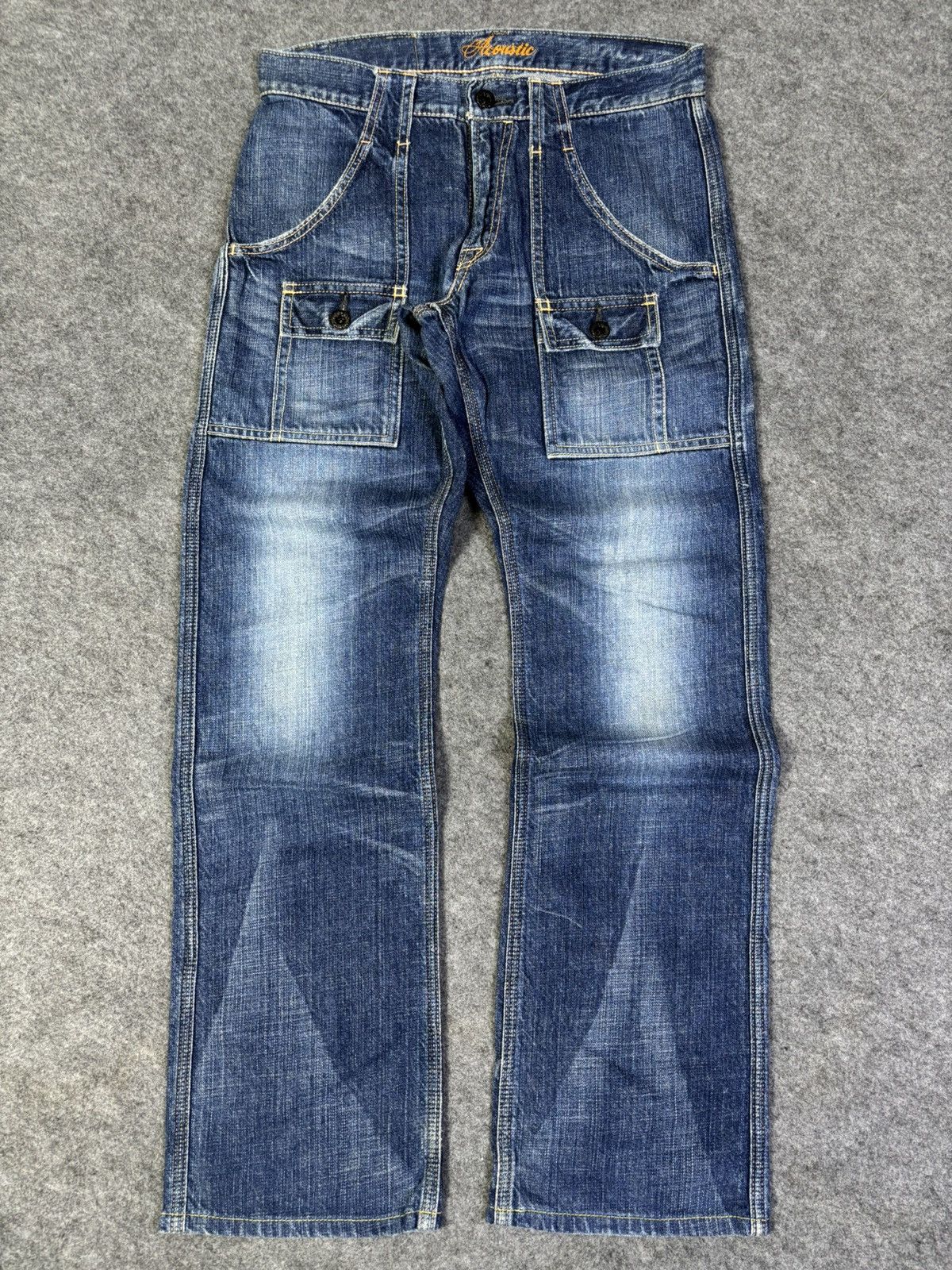 Japanese Brand Vtg Acoustic Okayama Street Beautiful Fades Bush Denim K163 Size US 28 / EU 44 - 21 Thumbnail