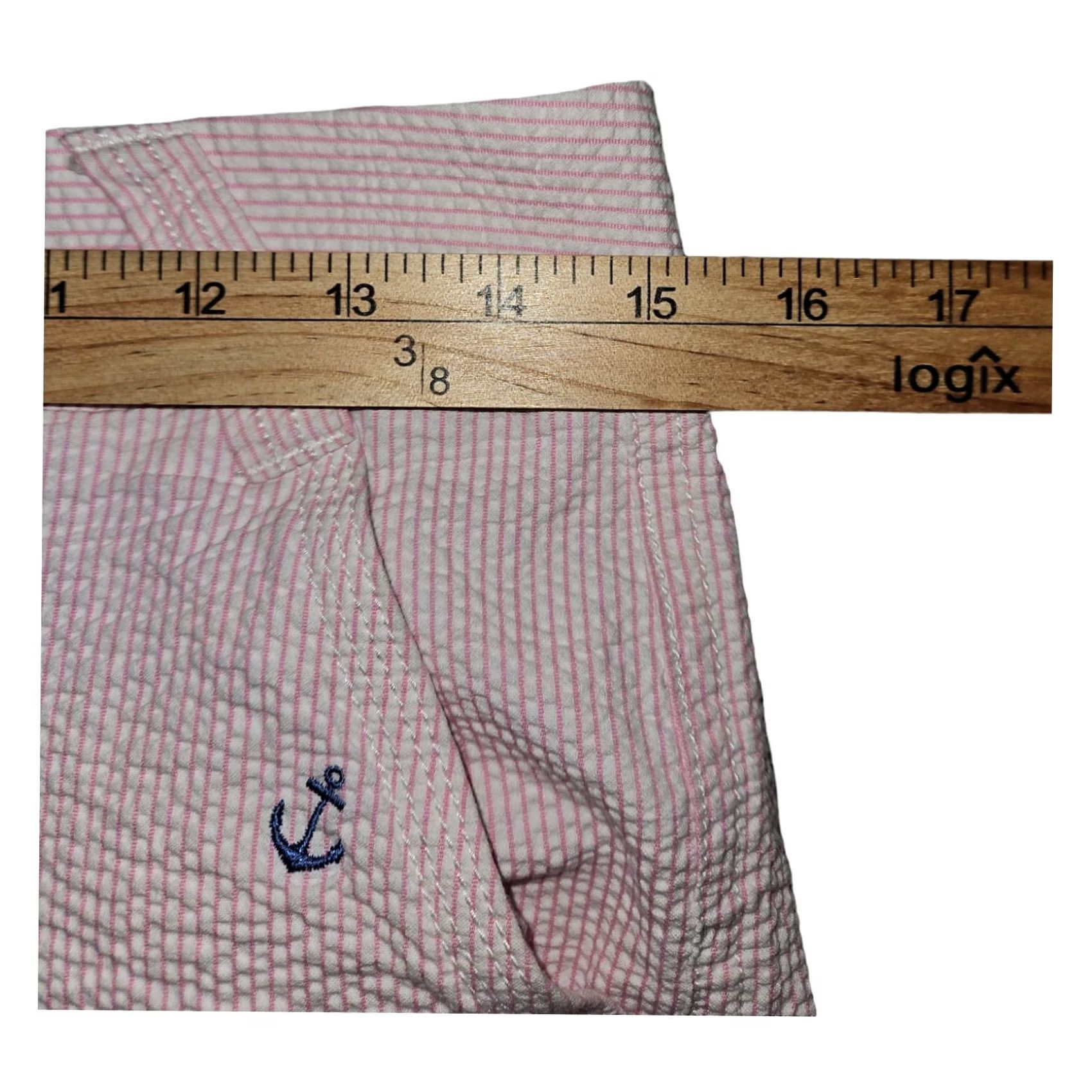 J.Crew J.Crew Chino Shorts Women's 2 City Fit Pink Striped Embroidered Anchors AOP Shirt? Size 26" / US 2 / IT 38 - 3 Thumbnail