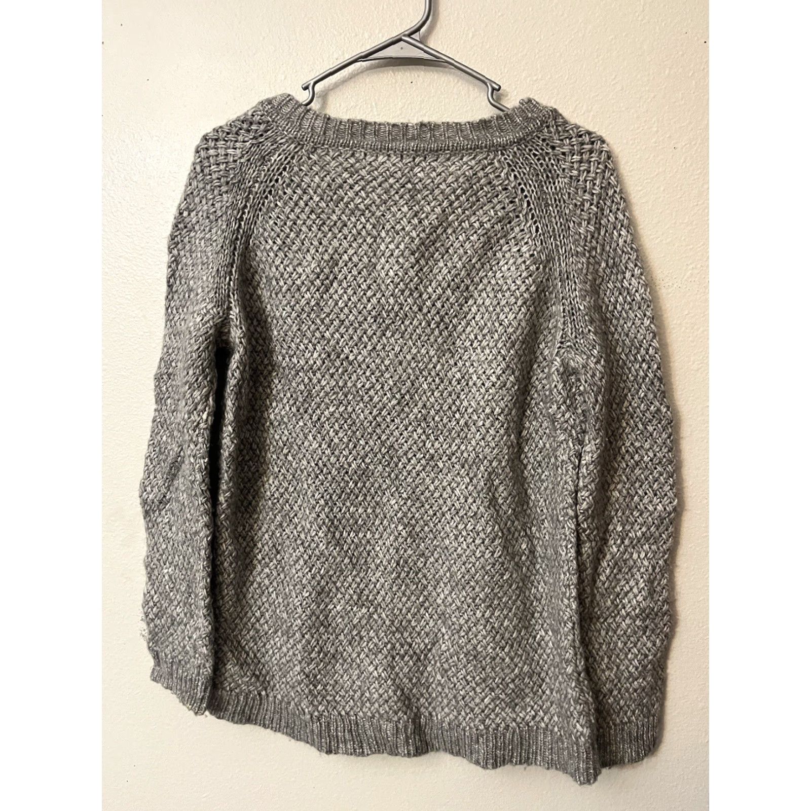 Theory Theory V Neck Sweater Women’s Small Gray Pullover Cotton Wool Blend Size S / US 4 / IT 40 - 3 Thumbnail