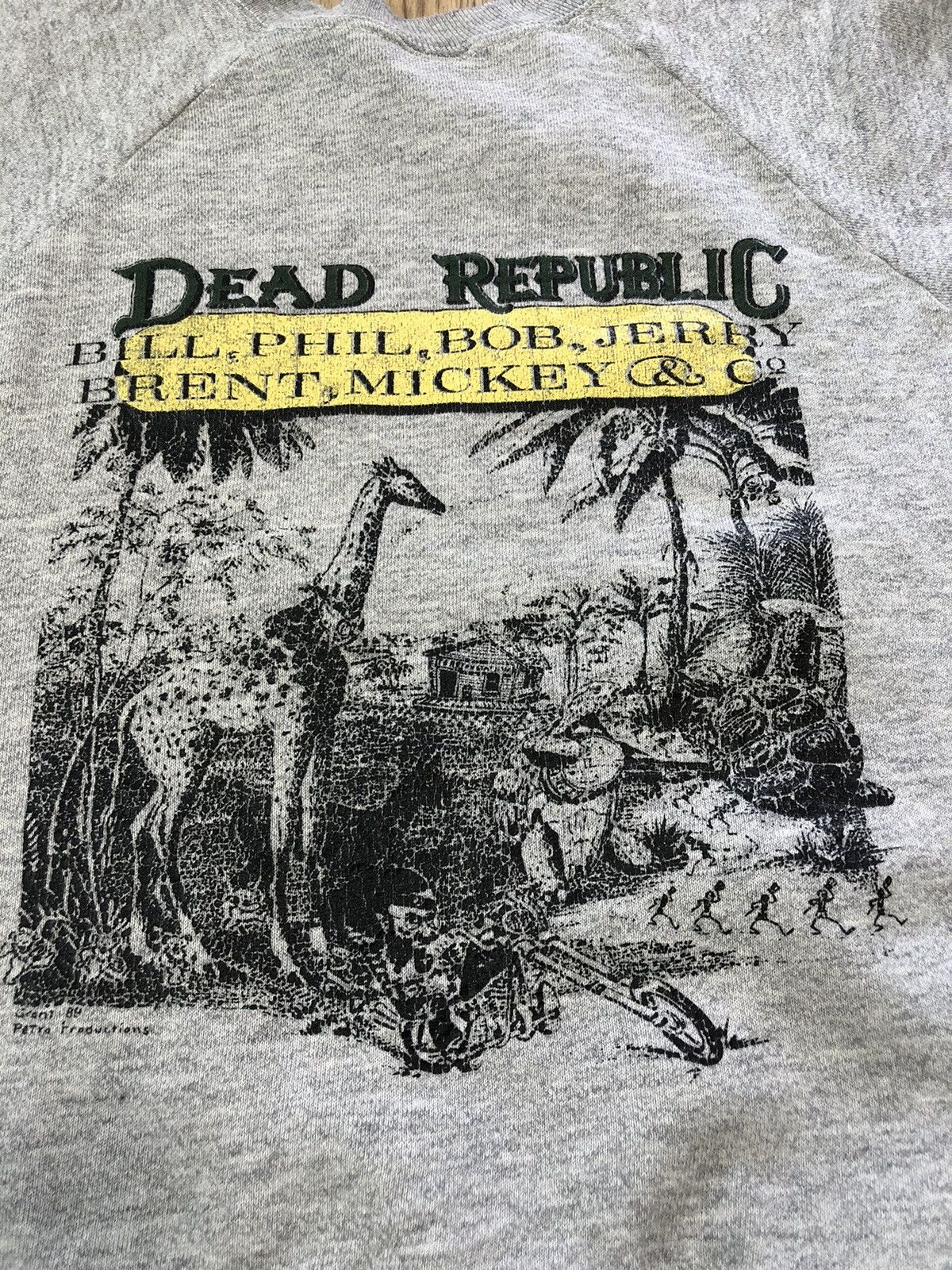 image of Band Tees x Grateful Dead Vintage 1989 Grateful Dead Republic By Grant Sweatshirt in Grey (Size Sma