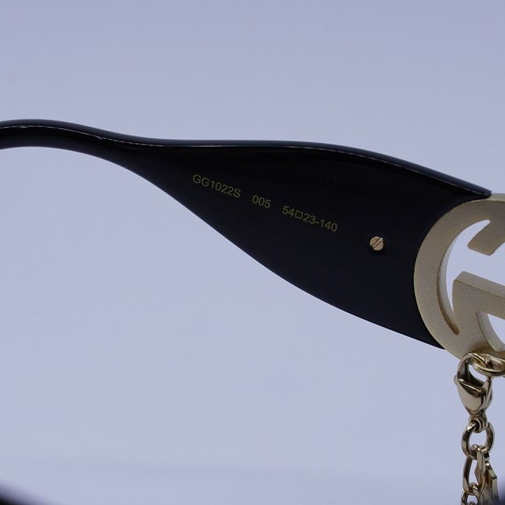 Gucci Gucci GG1022S 005 Sunglasses Black Square Frame Size ONE SIZE - 7 Thumbnail