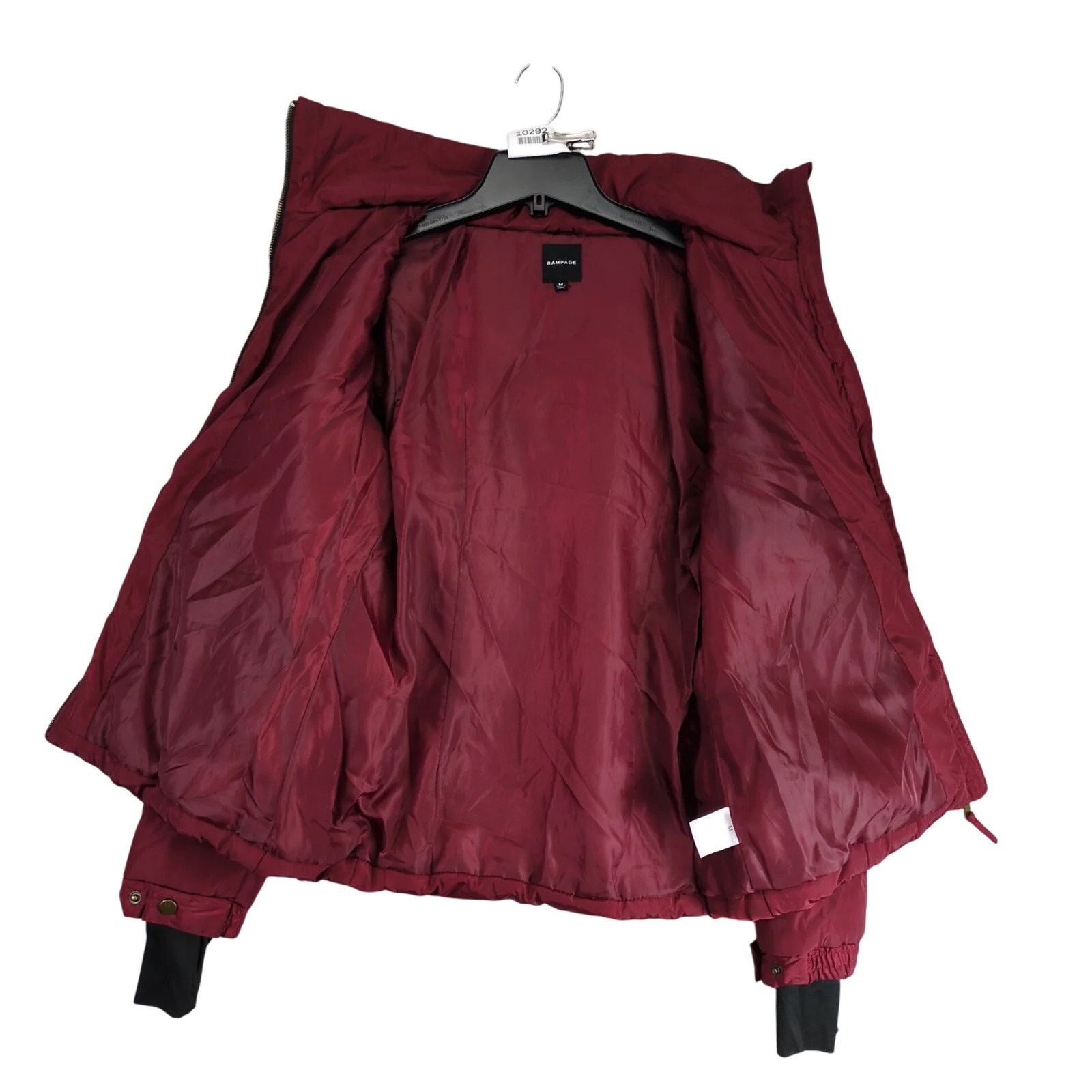 Other Rampage Merlot Puffer Coat Women's M Hooded Full Zip Pockets Size M / US 6-8 / IT 42-44 - 3 Thumbnail