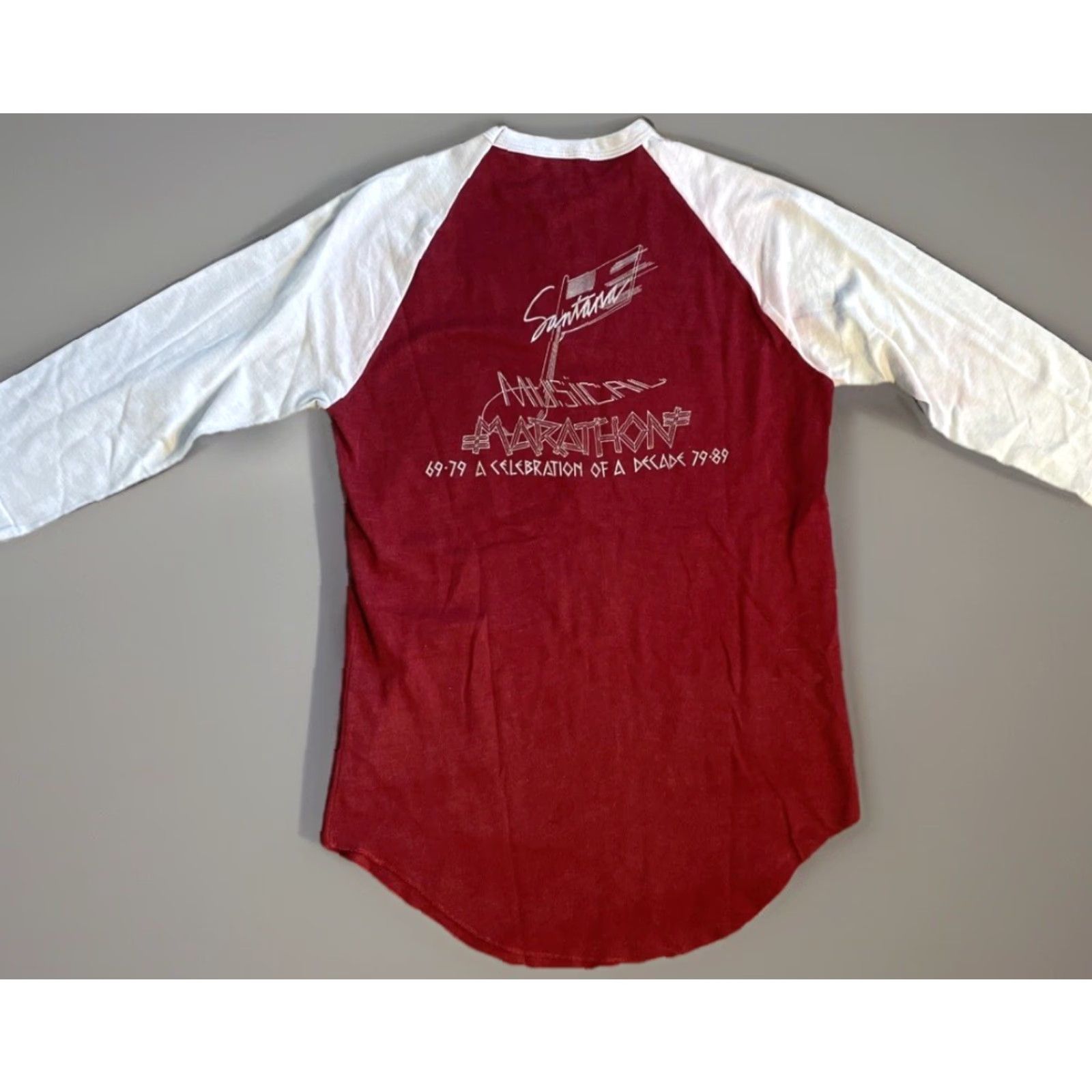 Vintage VINTAGE Santana 1989 Musical Marathon Classic Rock Raglan T-Shirt L Red Unisex Adults Mens Womens (adjusted to fit) Size US L / EU 52-54 / 3 - 2 Thumbnail