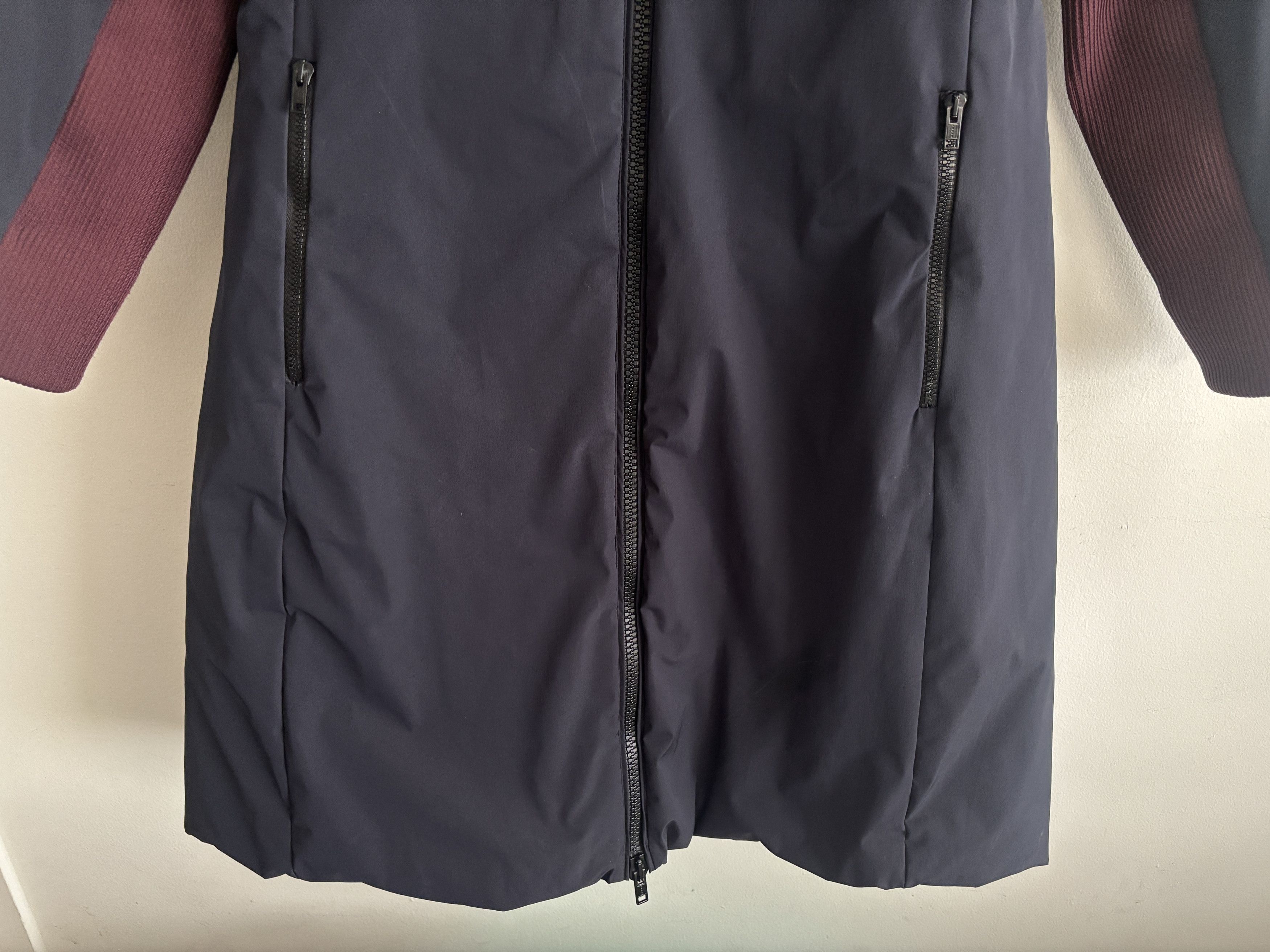 Marni $2160 Navy Burgundy Long Quilted Technical Jacket 42 / 6 Size M / US 6-8 / IT 42-44 - 3 Thumbnail