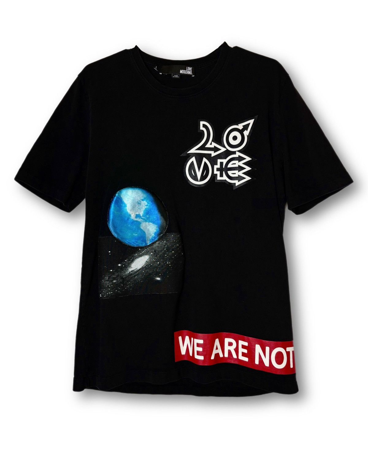 Moschino Love Moschino ‘We Are Not Alone’ Space Tee Size US L / EU 52-54 / 3 - 1 Thumbnail
