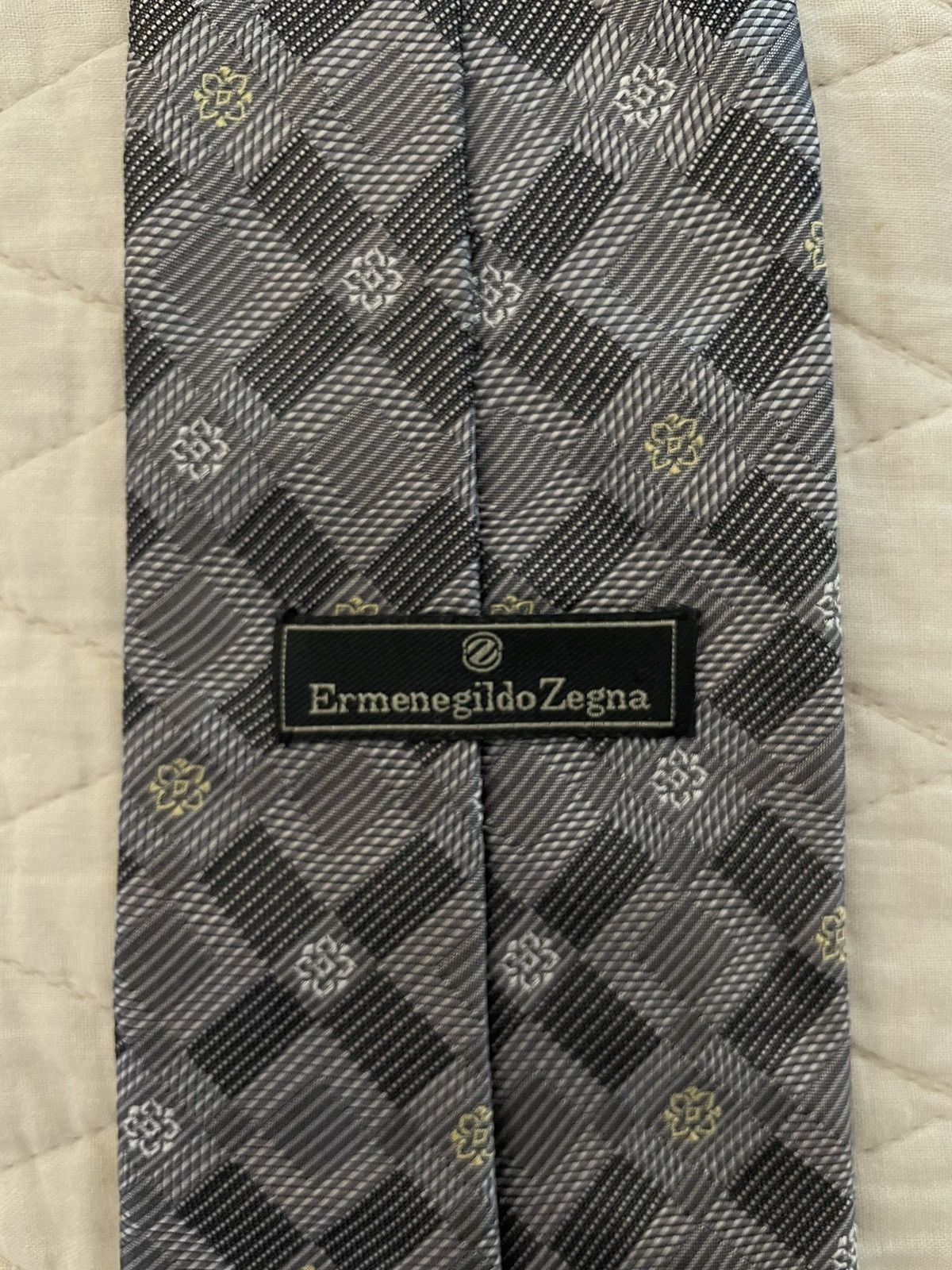 Ermenegildo Zegna × Vintage Substantial Woven Silk Power Tie Size ONE SIZE - 8 Thumbnail