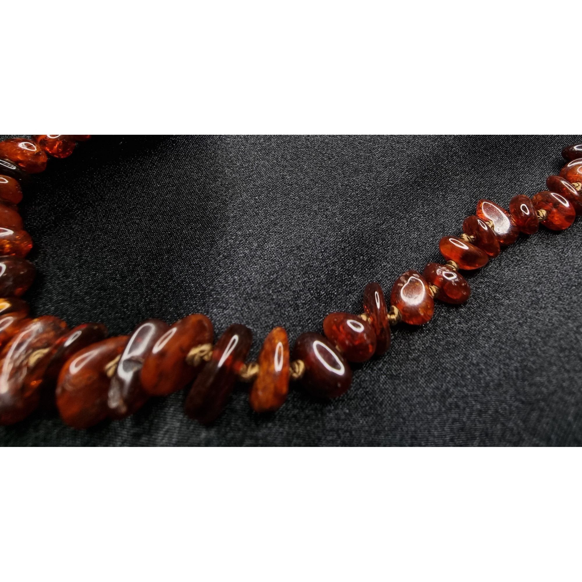 Vintage Vintage Natural Genuine Amber Necklace With Polished Irregul Size ONE SIZE - 4 Thumbnail
