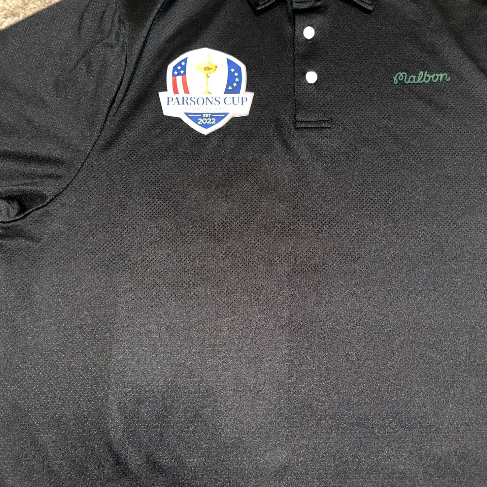 Vintage Malbon Golf Polo Shirt Mens XL Parsons Breathable Cotton Knit Logo Embroidered Button Golf Season Spring Summer Short Sleeve Polo Shirt Mens XL Black Size US XL / EU 56 / 4 - 2 Thumbnail