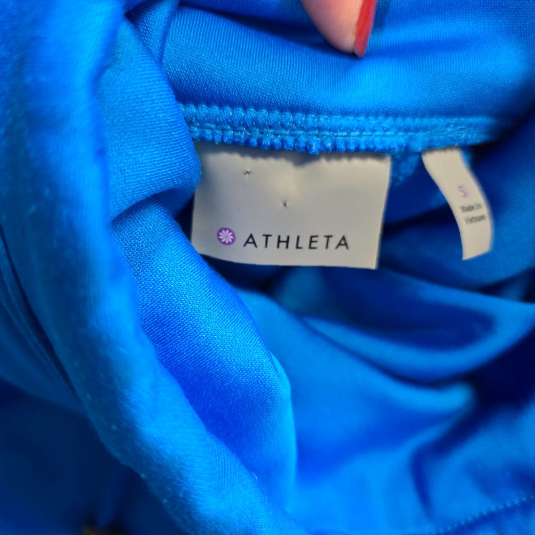 Athleta Athleta Sweatshirt Women Small Blue Cowl Neck Long Sleeve Stretchy Lounge Shirt Size S / US 4 / IT 40 - 4 Thumbnail