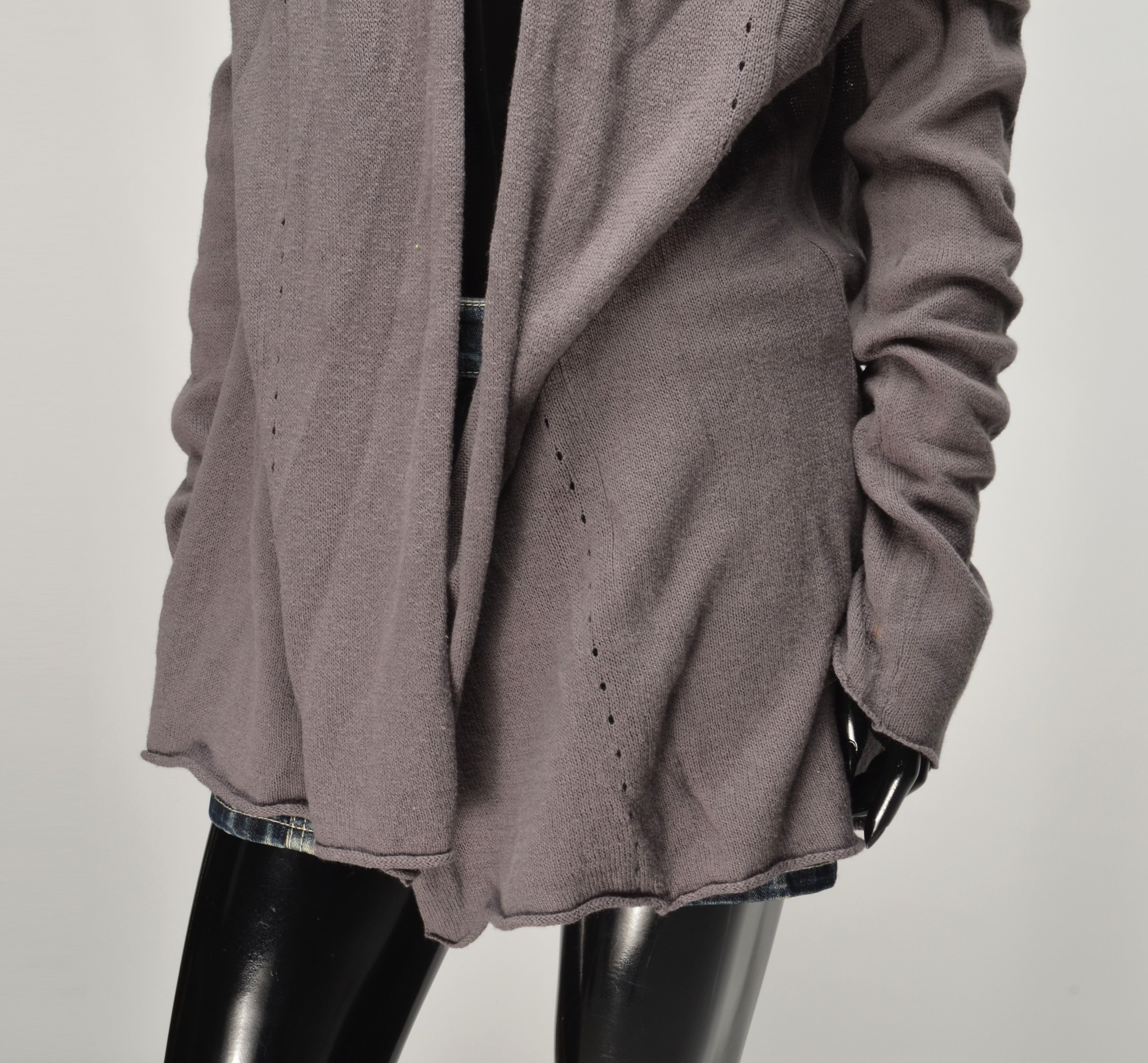 Maje Maje Cotton Cashmere Blend Gray Long Sleeve Open Cardigan Size L / US 10 / IT 46 - 3 Thumbnail
