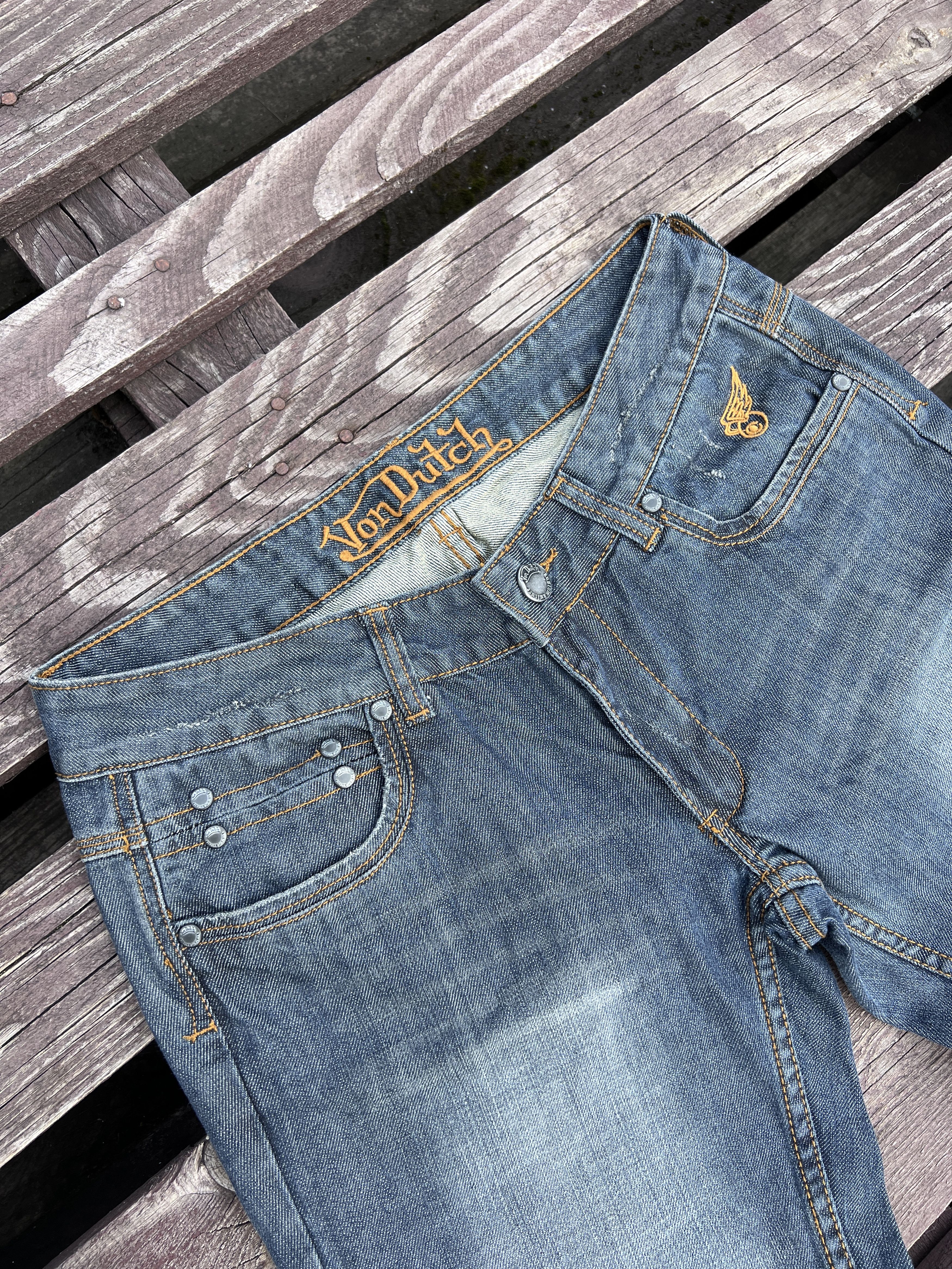 Vintage Vintage Y2K Von Dutch Denim Jeans Size 30" / US 8 / IT 44 - 11 Thumbnail