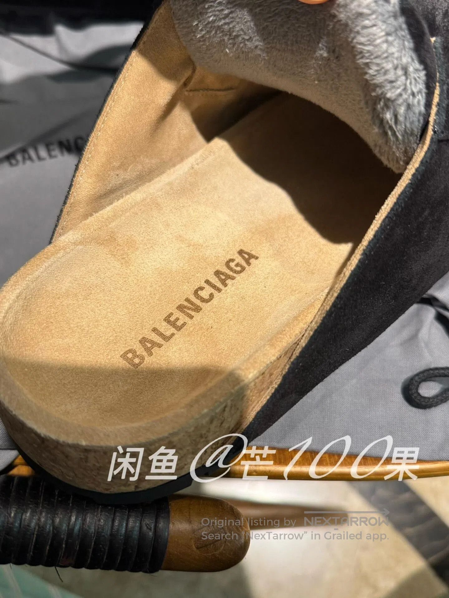 Balenciaga Balenciaga 26 Dumbo Black Distressed Suede Mule Slippers. Size US 10 / EU 43 - 9 Thumbnail
