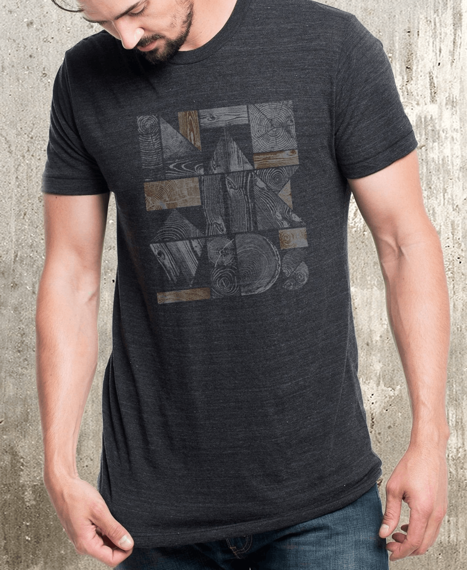 Designer × Vintage Men’s T-Shirt – Into the Woods Design Size US S / EU 44-46 / 1 - 4 Thumbnail