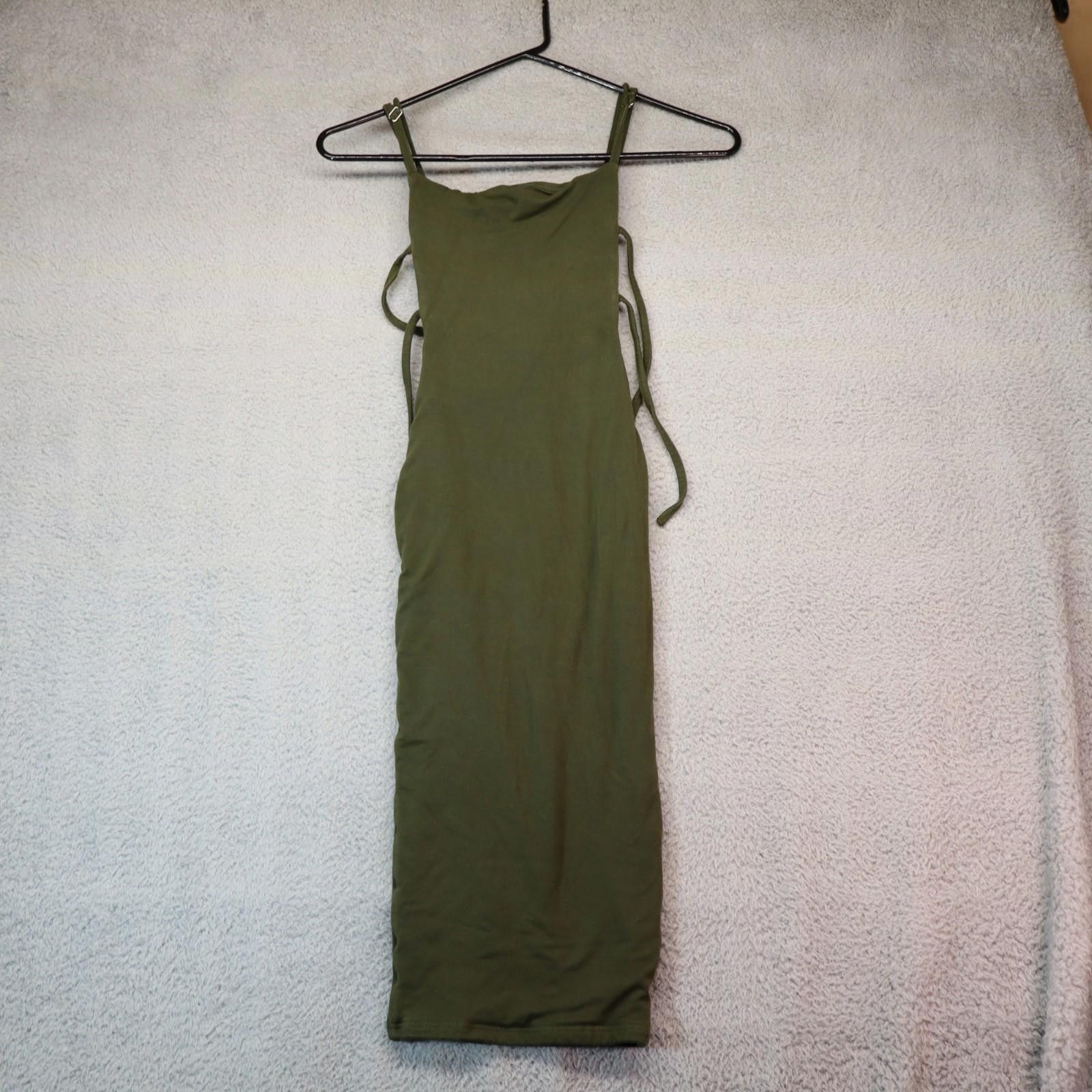 Oh Polly Womens Olive Green Maxi Dress US sz 0/ uk4