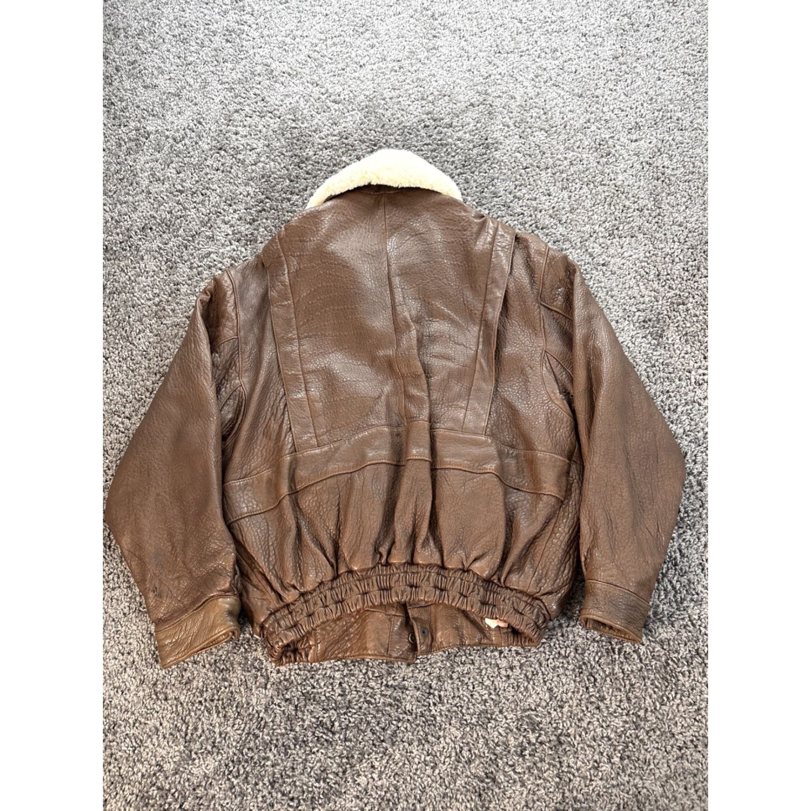 Vintage VINTAGE Florence Tanners Leather Jacket Bomber Jacket Mens XL Brown Leather Polyester Lining Motorcycle 80s 90s Mens Size US XL / EU 56 / 4 - 6 Thumbnail
