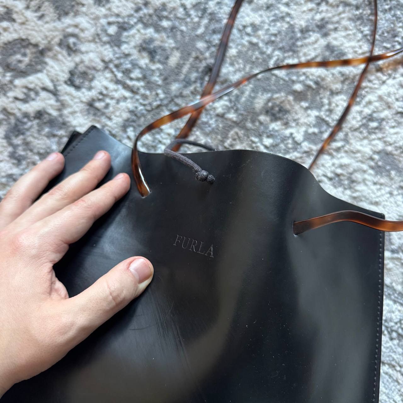 Furla Furla Vintage Black Big Leather Retro Bag Size ONE SIZE - 4 Thumbnail
