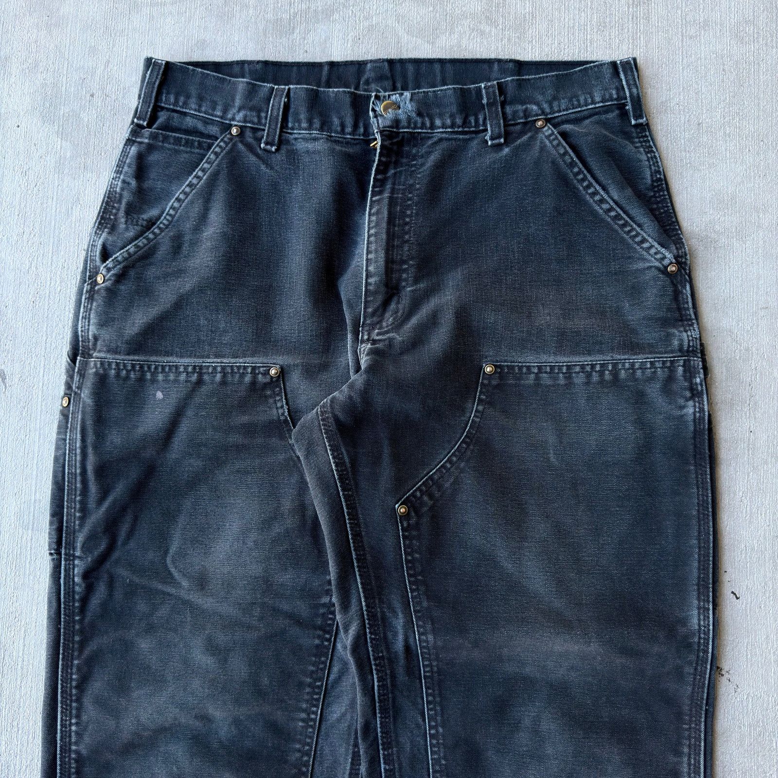 Carhartt × Vintage Vintage Y2K Carhartt black double knee work carpenter pants Size US 35 - 2 Thumbnail