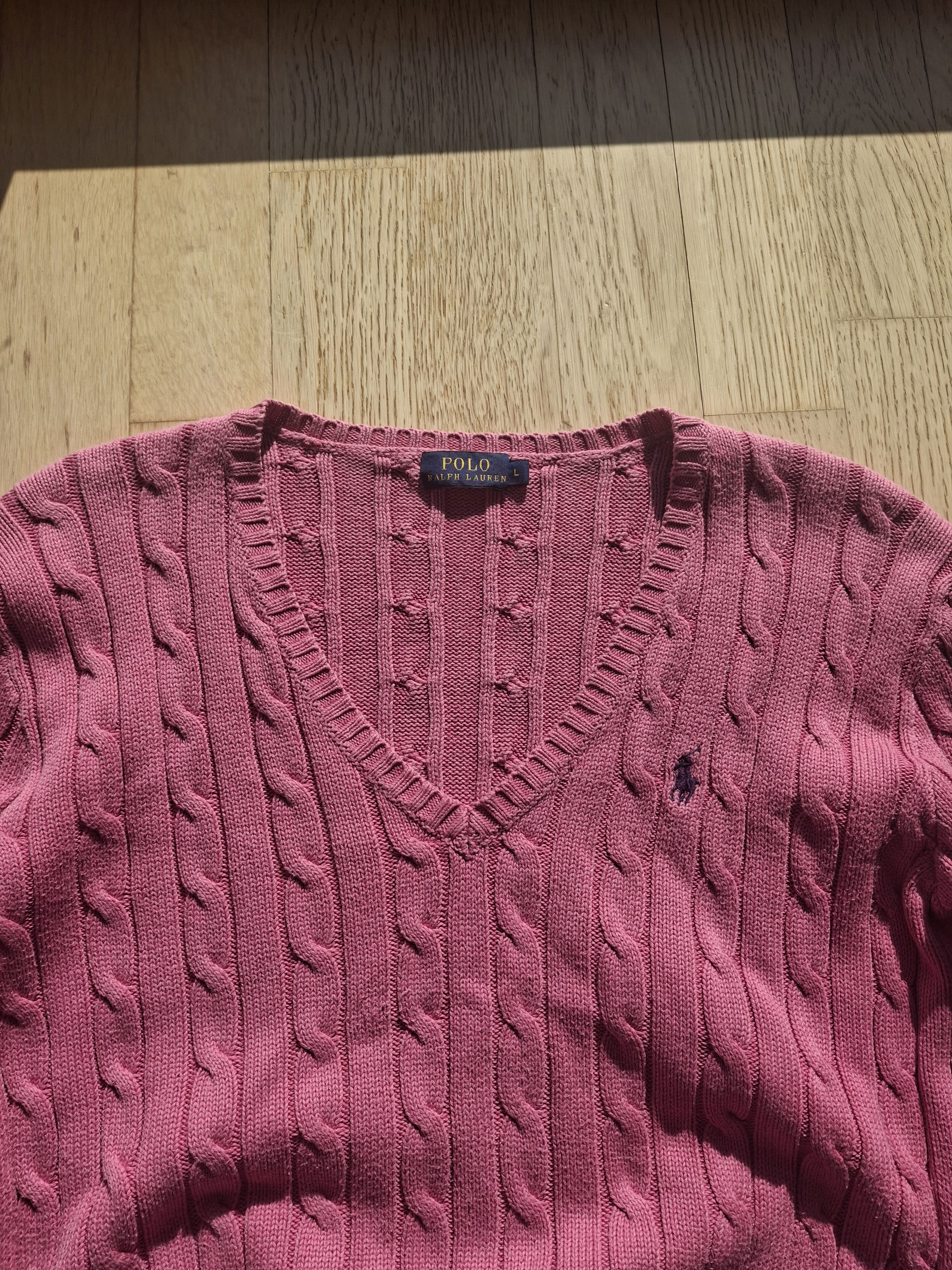 Polo Ralph Lauren × Ralph Lauren Sweater Polo ralph lauren cable knitwear pink Size L / US 10 / IT 46 - 2 Thumbnail
