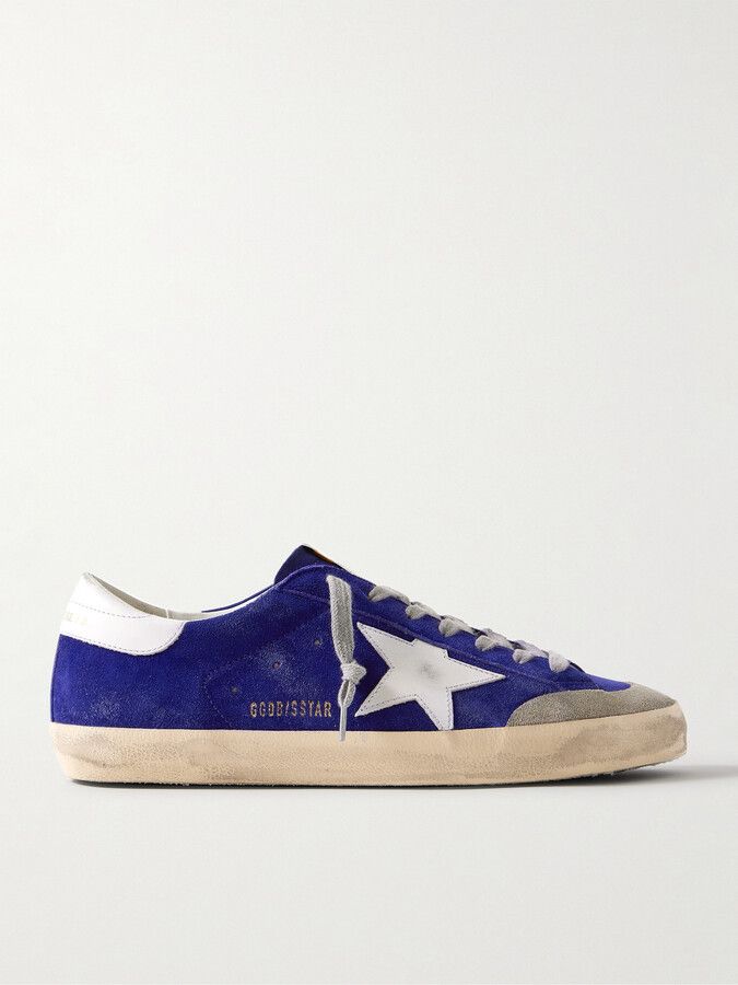 Golden Goose o1bcso1str0126 Distressed Leather Sneaker in Blue Size US 8 / EU 41 - 1 Thumbnail