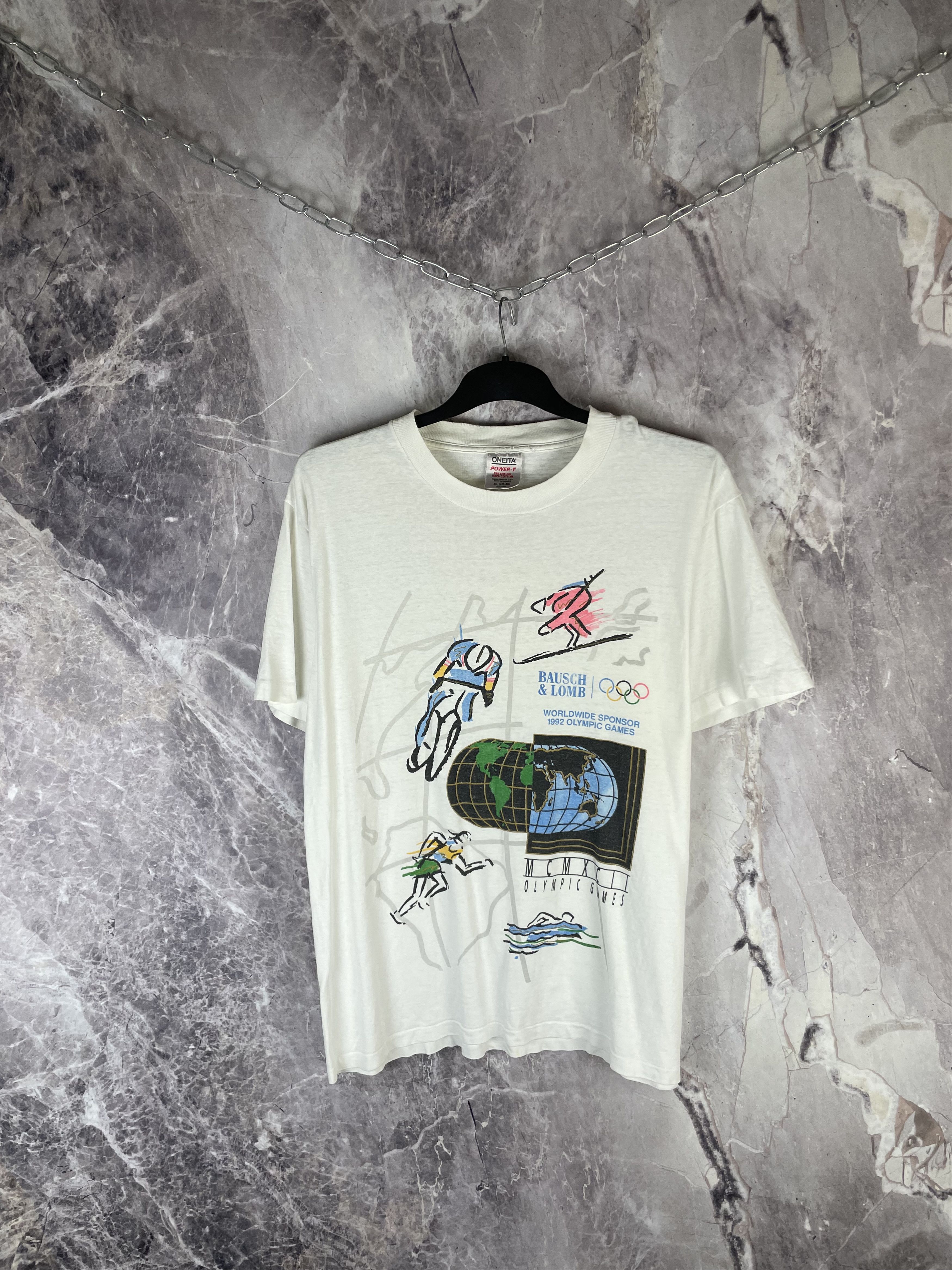 USA Olympics Vintage 1992 Olympic Games Big logo rare tee Size US XL / EU 56 / 4 - 2 Thumbnail